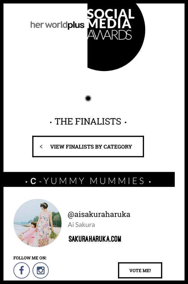 VOTE FOR ME at Her World Plus Social Media Awards 2015 {click photo below to link}
