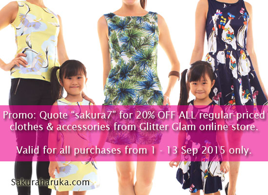 20% OFF Glitter Glam Clothes & Accessories. Code: sakura7